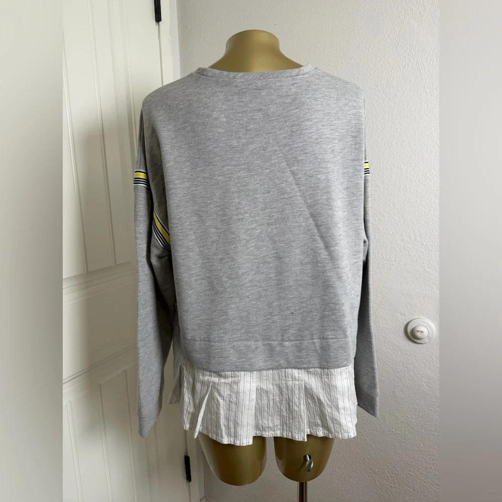 Maeve Anthropologie Stripe Tape Twofer Blouse S - Picture 5 of 6